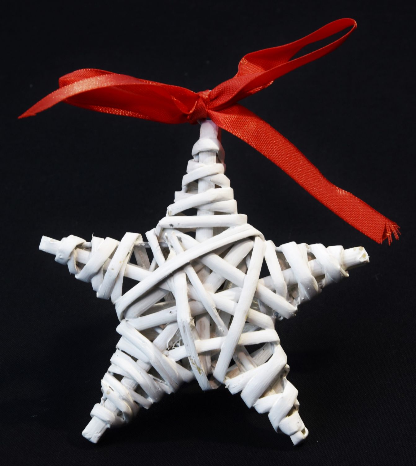 Vingo Vánoční ozdoba bílá hvězdička - 5ks, 10x10cm - Vingo