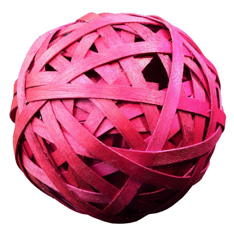 Vingo Růžová dekorační koule z dřevěných lupínků 2 ks - 10 cm - Vingo