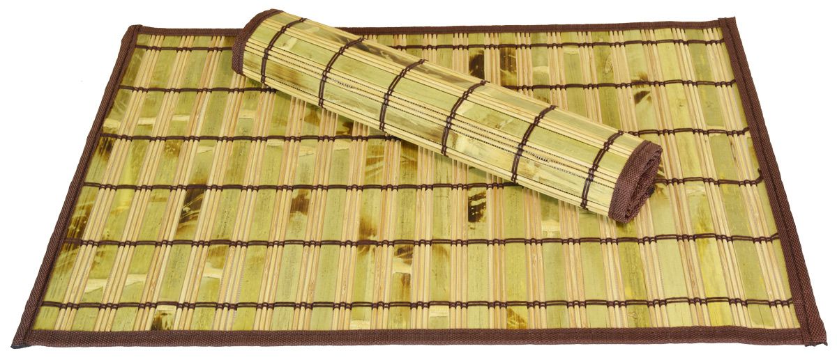 Vingo Zelenohnědé prostírání z bambusu, 30 x 45 cm - Vingo
