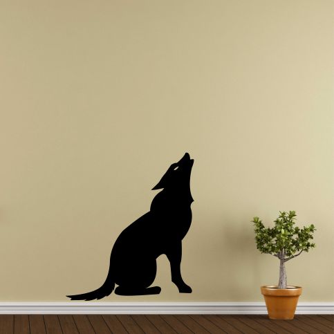 Samolepka na zeď - Vyjící vlk (104x120 cm) - PopyDesign - Popydesign