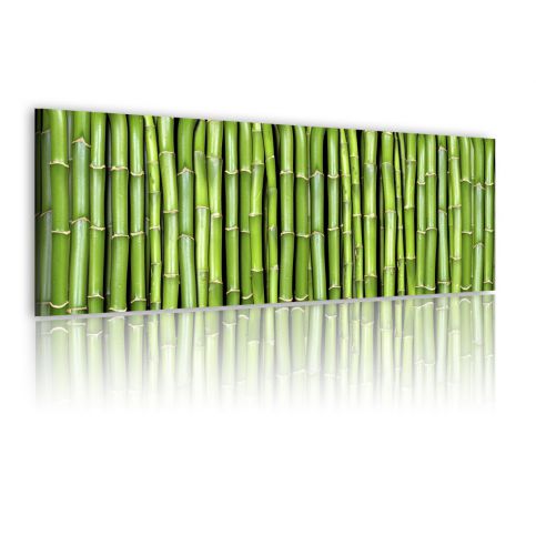 Obraz - Canvas print - Bamboo wall - 120x40 - 4wall.cz