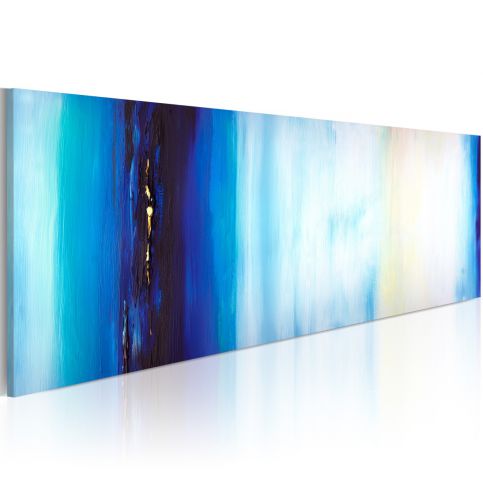 Ručně malovaný obraz - Modrá kapalina - 100x40 - 4wall.cz