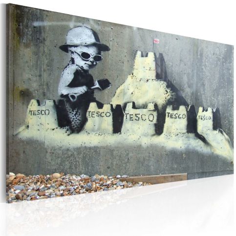 Obraz - Sand Castle (Banksy) - 60x40 - 4wall.cz
