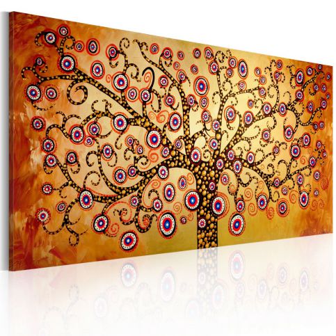 Ručně malovaný obraz - Paví strom - 120x60 - 4wall.cz