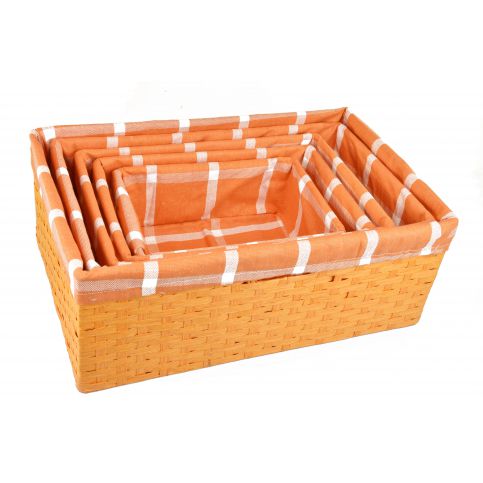 Vingo Úložný box oranžový rozměry boxu (cm): Sada 30x20x12|36x24x13|40x27x15|48x30x18|52x33x20 - Vingo