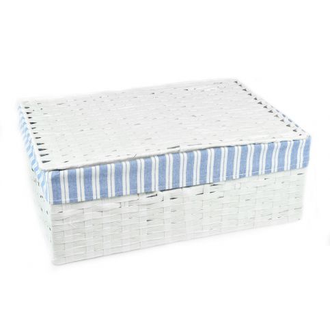 Vingo Úložný box s víkem bílý rozměry boxu (cm): 40x27, v. 15 - Vingo