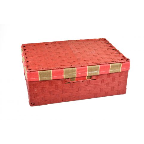 Vingo Úložný box s víkem červený rozměry boxu (cm): 40x27, v. 15 - Vingo