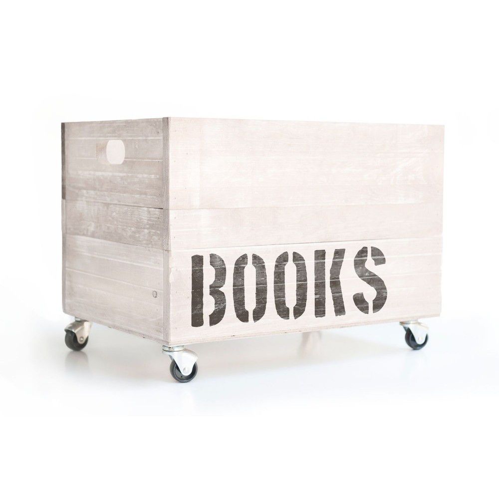 Bílá dřevěná krabice na knihy Really Nice Things Books - Bonami.cz