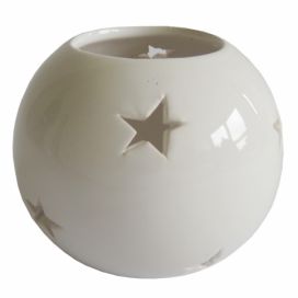 4home.cz: StarDeco Dekorativní svícen Hvězdičky bílá, 10 cm