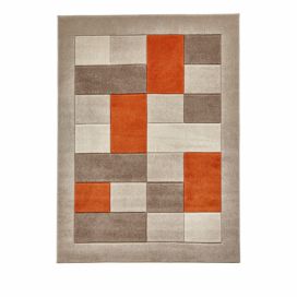 Bonami.cz: Béžovo-oranžový koberec Think Rugs Matrix, 60 x 120 cm