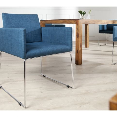 INV Jídelní židle Milanese strukturovaná modrá - Design4life