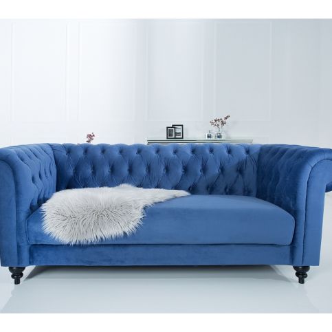 INV Pohovka Charlie 200cm modrý samet - Design4life