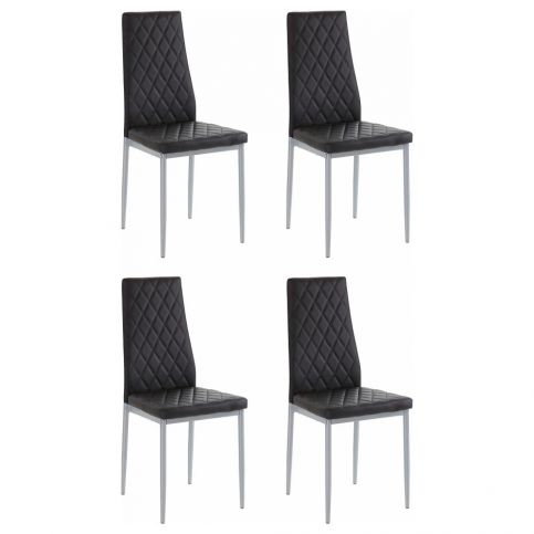 Sada 4 černých židlí Støraa Barak - Bonami.cz