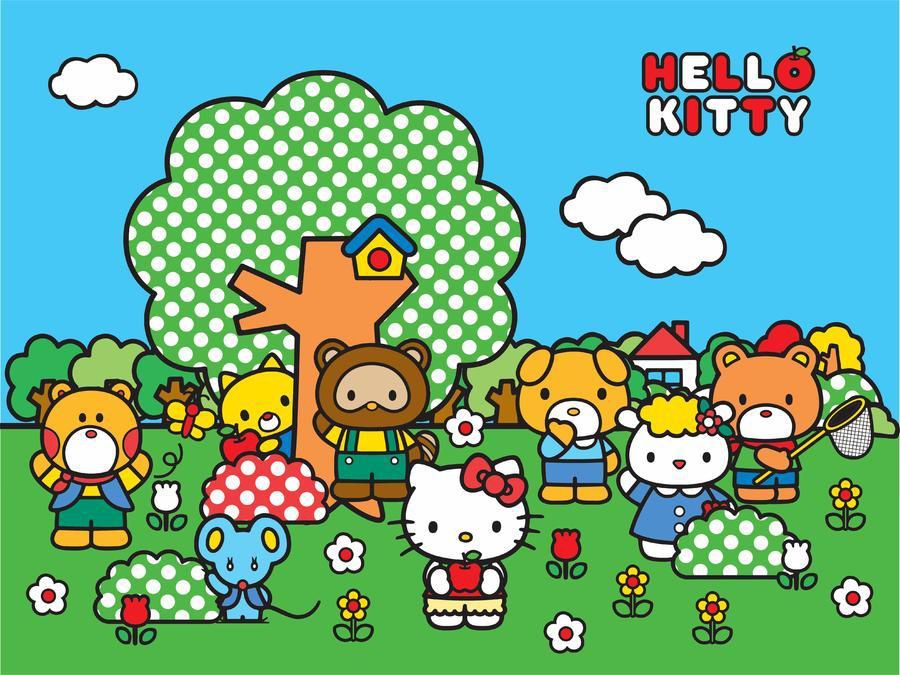 AG Design Hello Kitty II - vliesová fototapeta - GLIX DECO s.r.o.