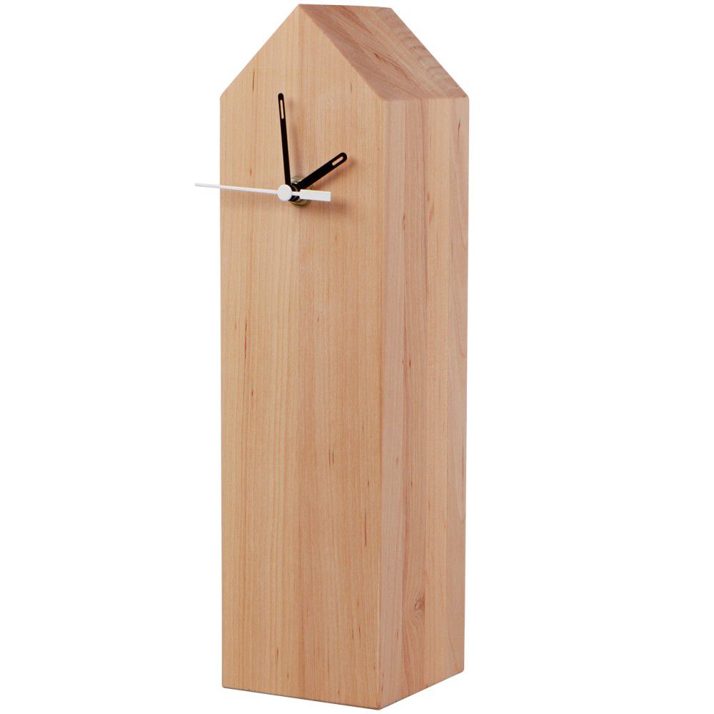 Stolní hodiny z olšového dřeva Nørdifra Blocks House - Bonami.cz