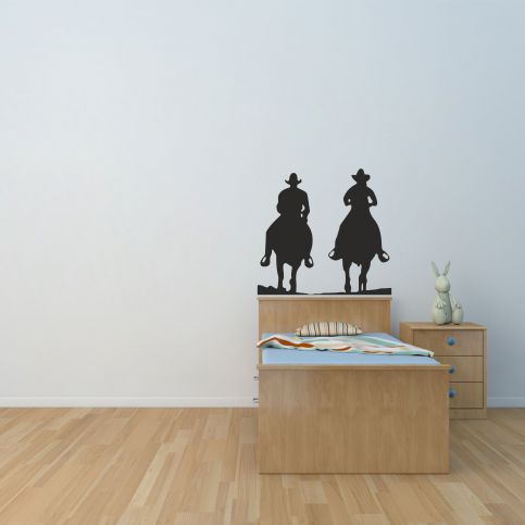 Samolepka na zeď - Kovbojové (60x56 cm) - PopyDesign - Popydesign
