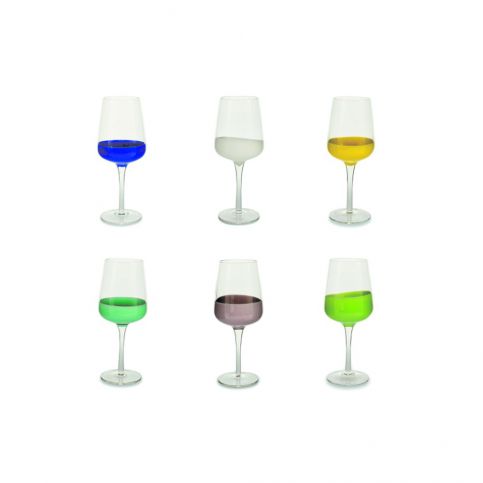 Sada 6 barevných sklenic na víno Villa d\'Este Miami Marrakesh, 430 ml - Bonami.cz