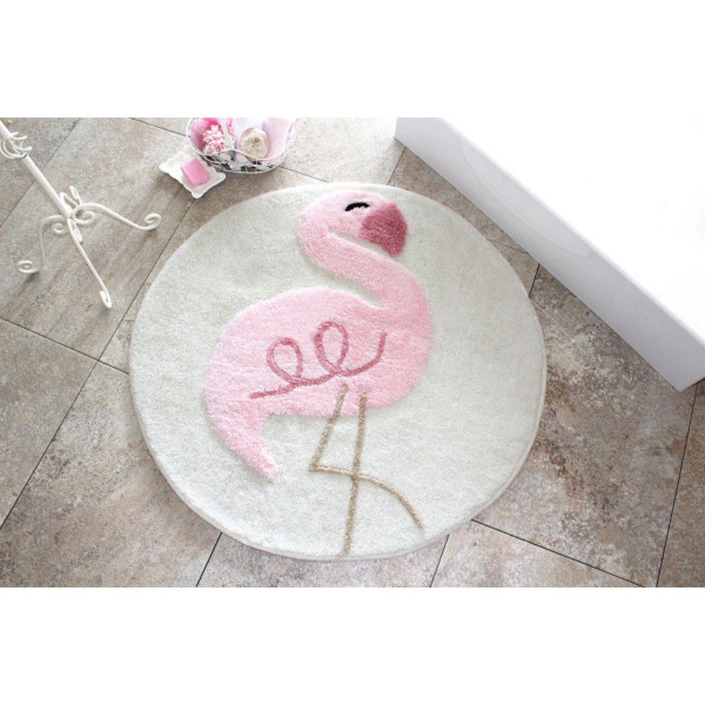 Koupelnová předložka Pink Flamingo, ⌀ 90 cm - Bonami.cz