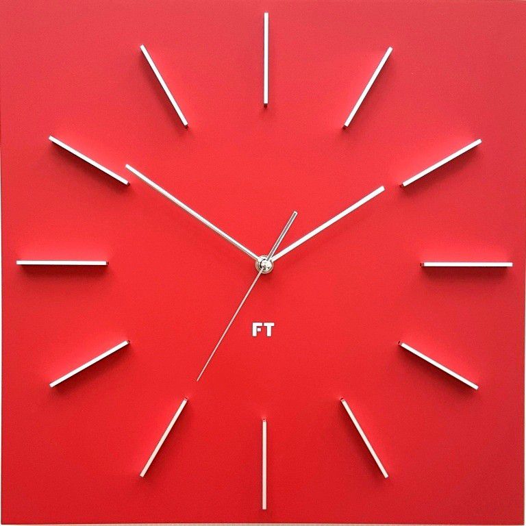 Designové nástěnné hodiny Future Time FT1010RD Square red 40cm - alza.cz