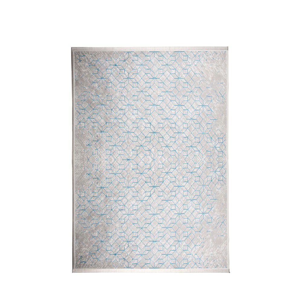 Světle šedý koberec ZUIVER YENGA 160x230 cm s modrými vzory - Designovynabytek.cz