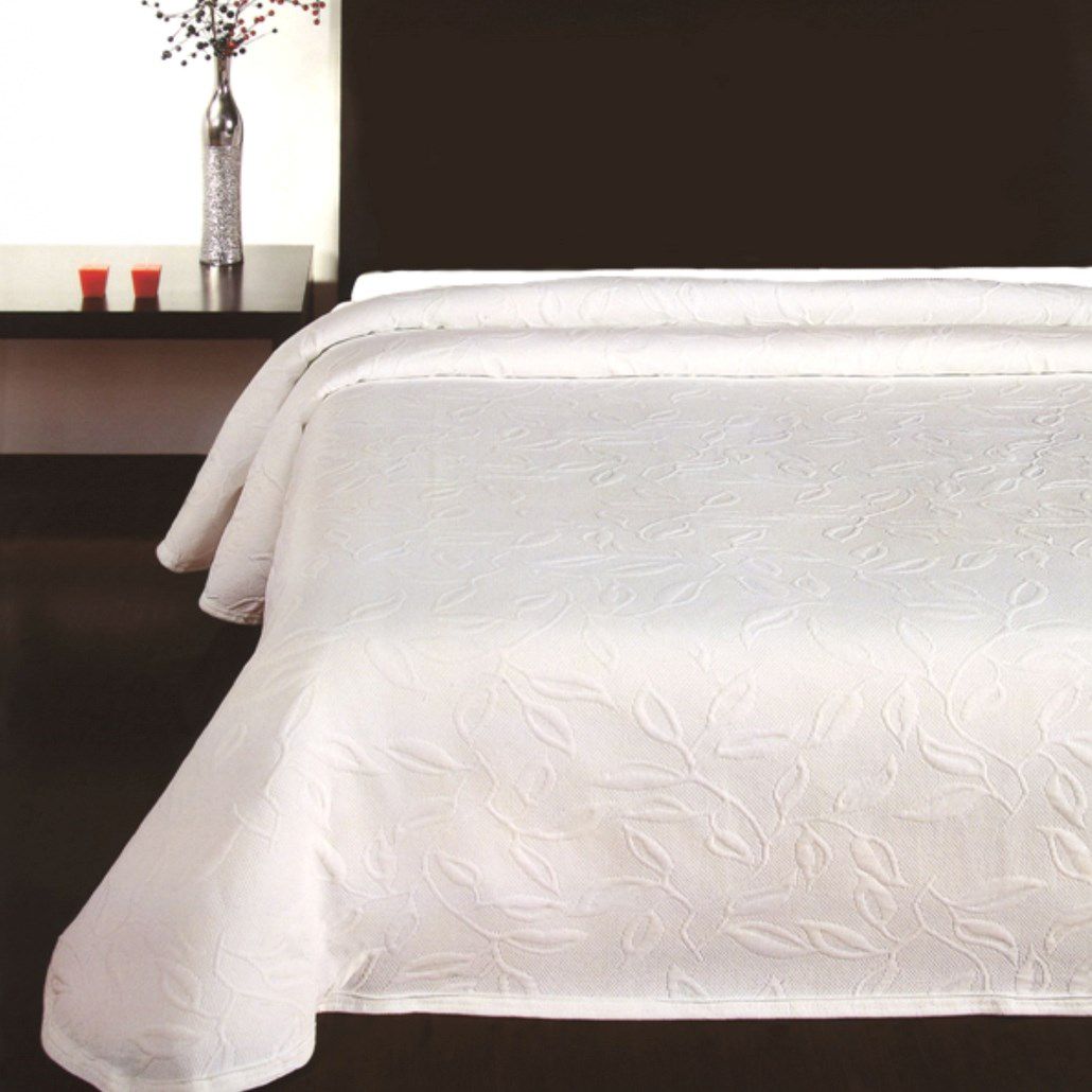 Forbyt Přehoz na postel Floral bílá, 140 x 220 cm, 140 x 220 cm - 4home.cz