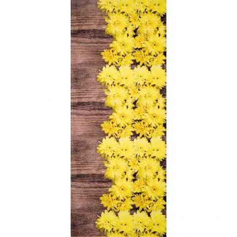 Žluto-hnědý vysoce odolný koberec Webtappeti Dalie, 58 x 80 cm - Bonami.cz