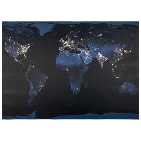 LED obraz na plátně Mapa světa, 50 x 70 cm - 4home.cz