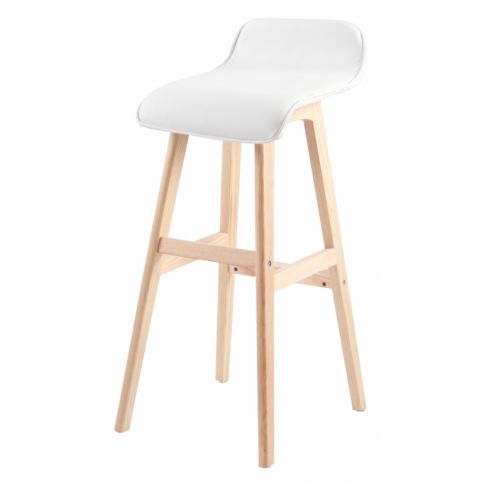 Barová židle Molly, bílá Nordic:55306 Nordic - Designovynabytek.cz