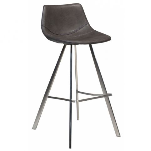 Barová židle DanForm Pitch, vintage šedá, nerezová podnož DF200790800 DAN FORM - Designovynabytek.cz