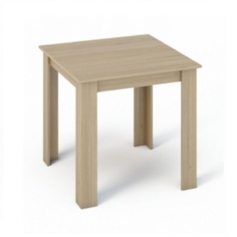 Jedálenský stôl 80x80, DTD laminovaná/ABS hrany, Dub sonoma, KRAZ - maxi-postele.cz