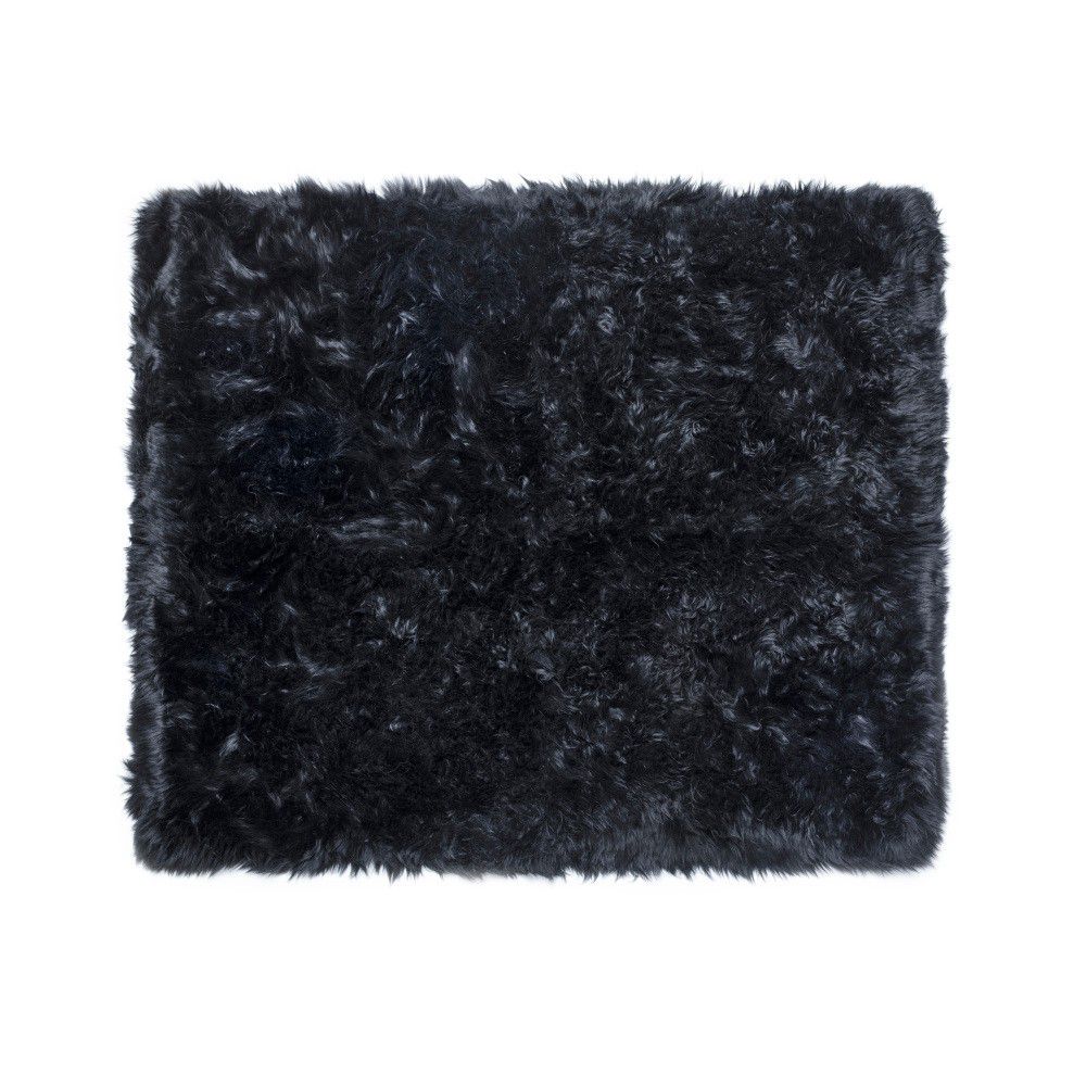 Černý koberec z ovčí kožešiny Royal Dream Zealand Sheep, 130 x 150 cm - Bonami.cz