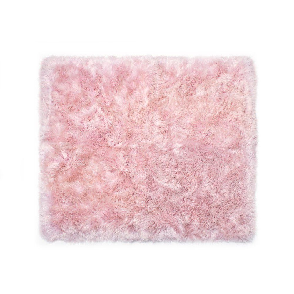 Růžový koberec z ovčí kožešiny Royal Dream Zealand Sheep, 130 x 150 cm - Bonami.cz