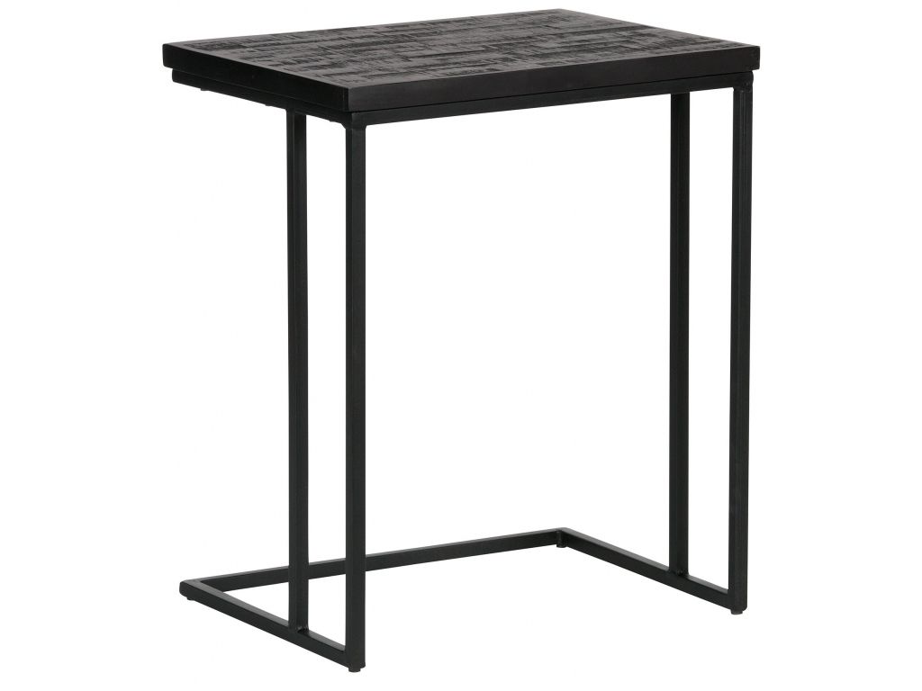 Černý odkládací stolek s deskou z recyklovaného teakového dřeva BePureHome Shape - Bonami.cz