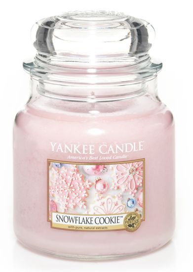 Yankee Candle vonná svíčka Snowflake Cookie Classic střední  - Different.cz