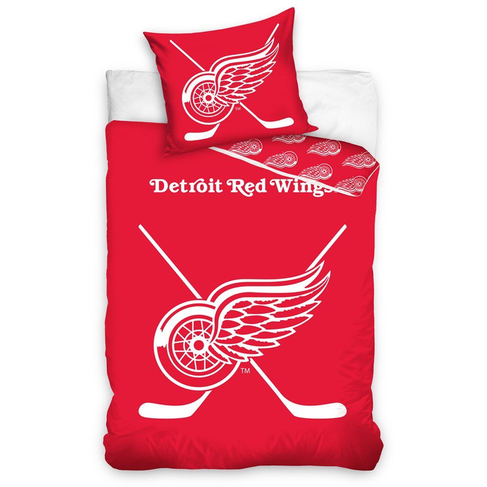 TipTrade Bavlněné svíticí povlečení NHL Detroit Red Wings\n, 140 x 200 cm, 70 x 90 cm - 4home.cz