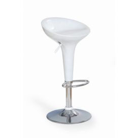 Barová židle BLANC – plast, bílá