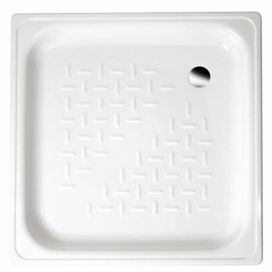 SMAVIT Smaltovaná sprchová vanička, čtverec 70x70x12cm, bílá