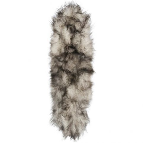 Šedo-bílý kožešinový koberec s krátkým chlupem Arctic Fur Dara, 165 x 55 cm - Bonami.cz