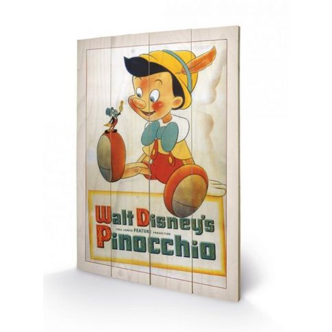 Dřevěný obraz Pinocchio - Conscience, (40 x 59 cm) - Favi.cz