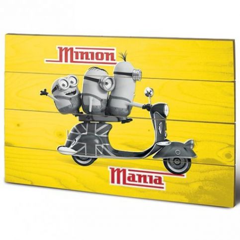Dřevěný obraz Mimoni (Já, padouch) - Minion Mania Yellow, (59 x 40 cm) - Favi.cz