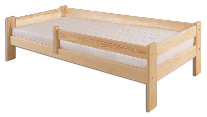Drewmax LK137 90x200 cm - Dřevěná postel masiv jednolůžko (Kvalitní borovicová postel z masivu) - Favi.cz