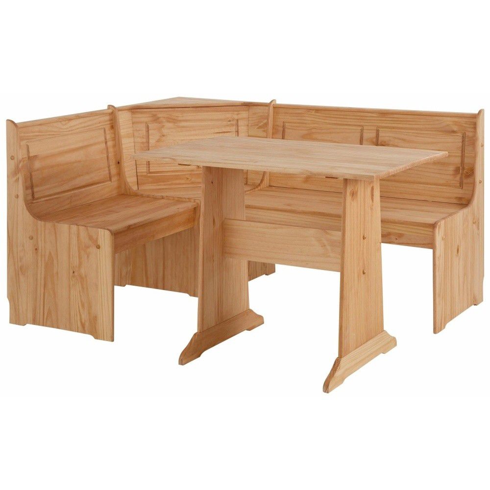 Set rohové lavice a jídelního stolu z masivního borovicového dřeva Støraa Samantha - Bonami.cz