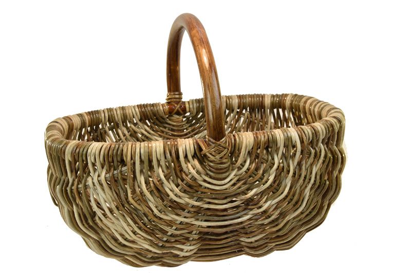 Vingo Ratanový košík na nákup v hnědých odstínech - Vingo