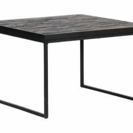 Hoorns Černý dřevěný konferenční stolek Sharky 60x60 cm
