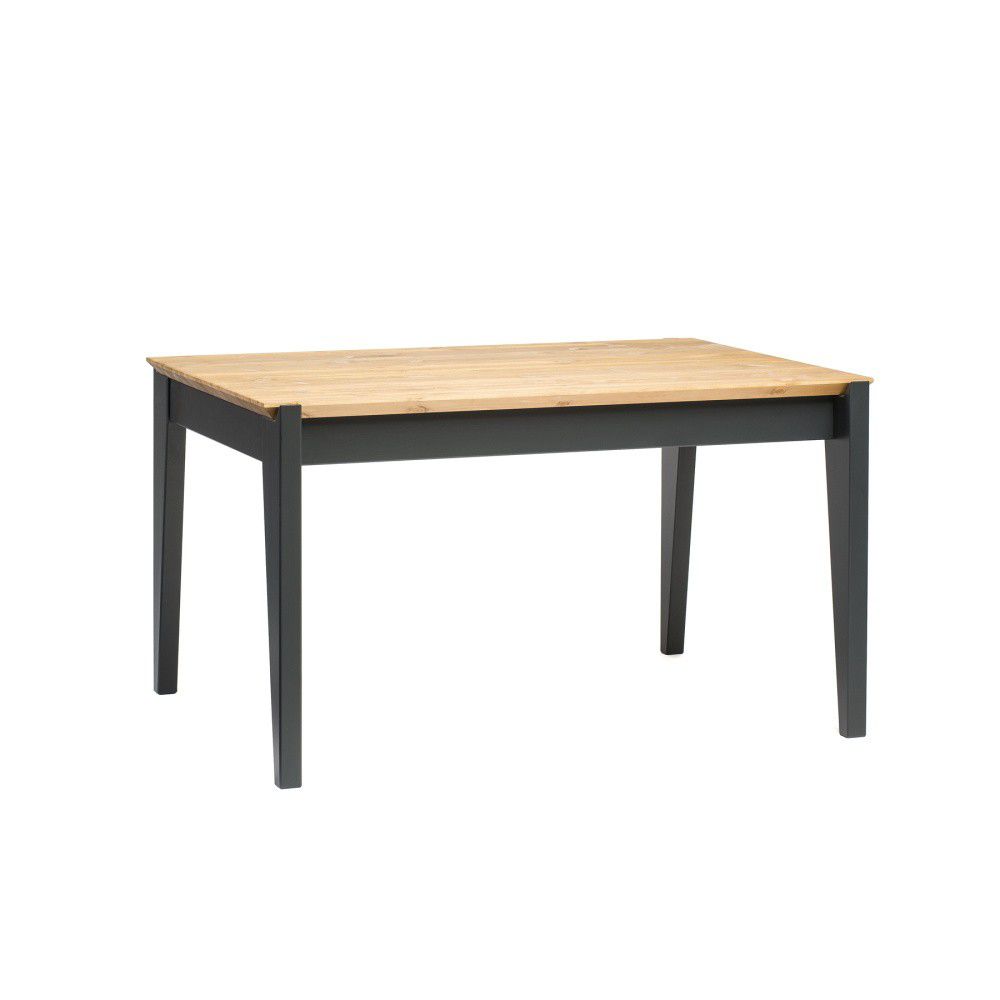 Stůl z borovicového dřeva s tmavě šedými nohami Askala Hook, délka 130 cm - Bonami.cz