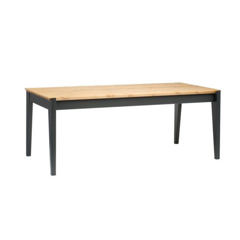 Stůl z borovicového dřeva s tmavě šedými nohami Askala Hook, délka 190 cm - Bonami.cz