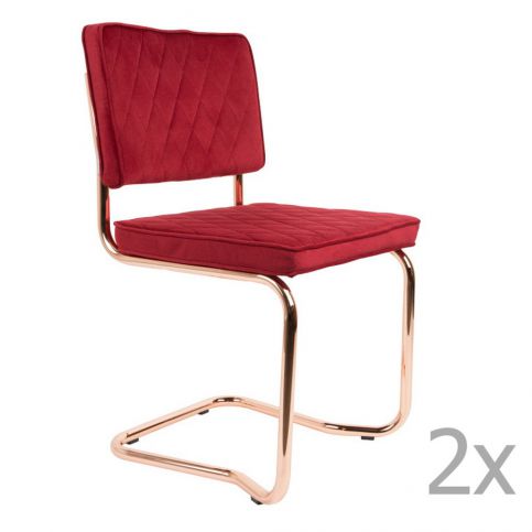 Sada 2 červených židlí Zuiver Diamond Kink - Bonami.cz