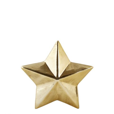 Dekorativní keramická hvězda ve zlaté barvě KJ Collection Ceramic Gold - Favi.cz