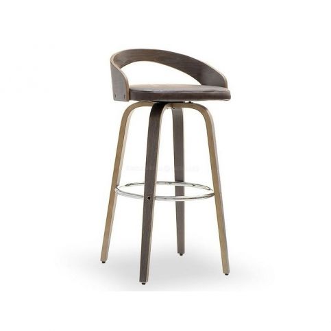 design4life Barová židle EMAJIKO šedý dub - Design4life