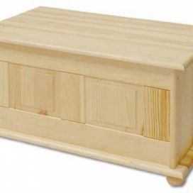 Drewmax KS102 - Dřevěná truhlice masiv borovice (Kvalitní dřevěný doplněk do domácnosti)